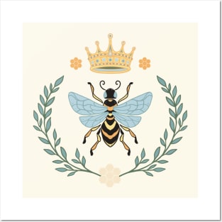 Queen Bee With Crown Posters and Art